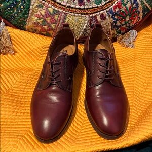 PIKOLINOS Burgundy Garnet Royal Leather Lace Up Oxford Derby Loafers Size 41